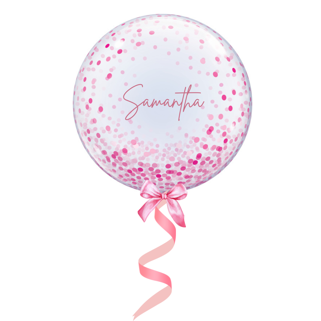 Pink Confetti Bubble Balloonery