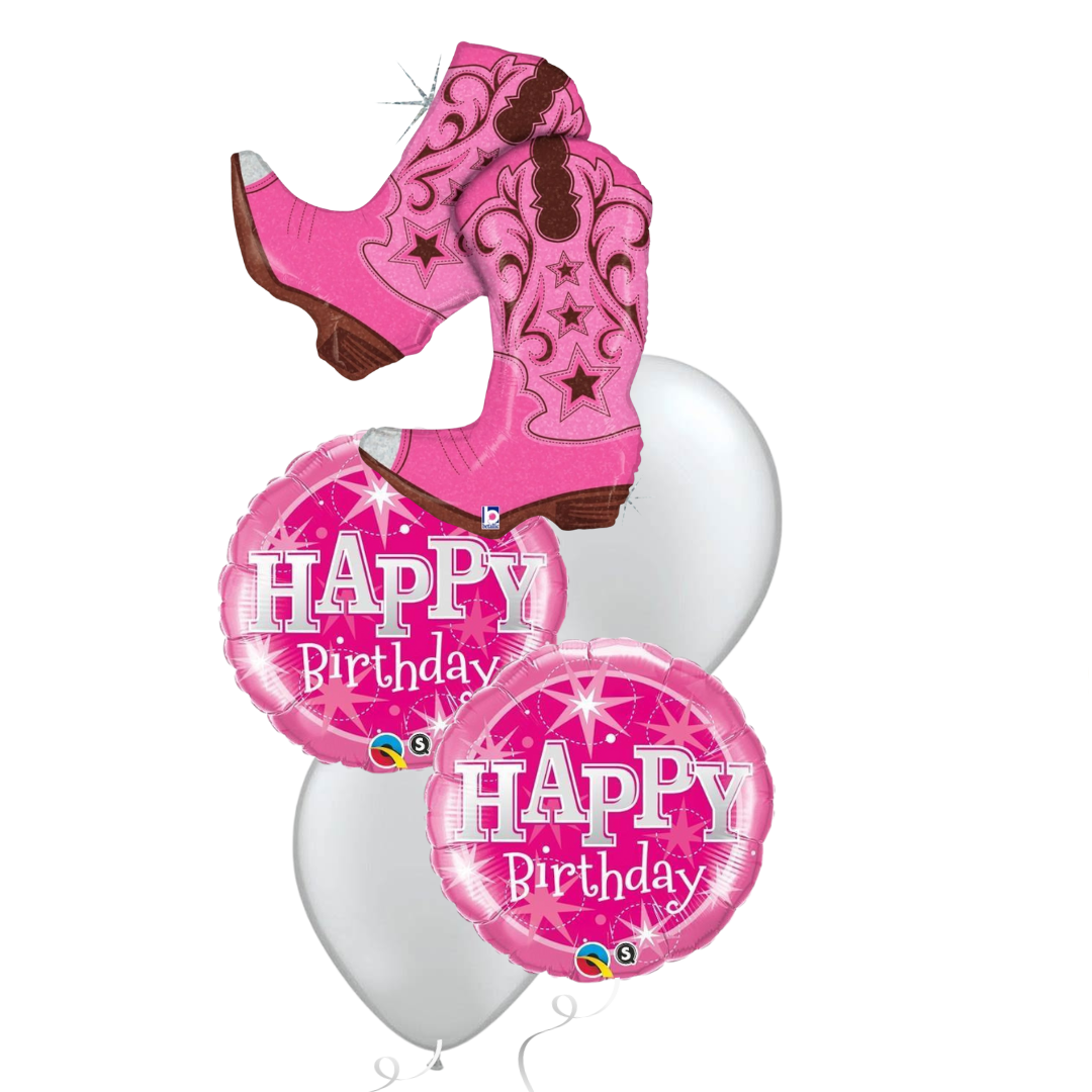 Pink Dancing Boots Birthday Balloonery