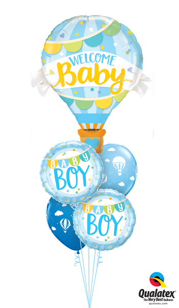 Welcome Baby Boy Hot Air Balloon - Balloonery