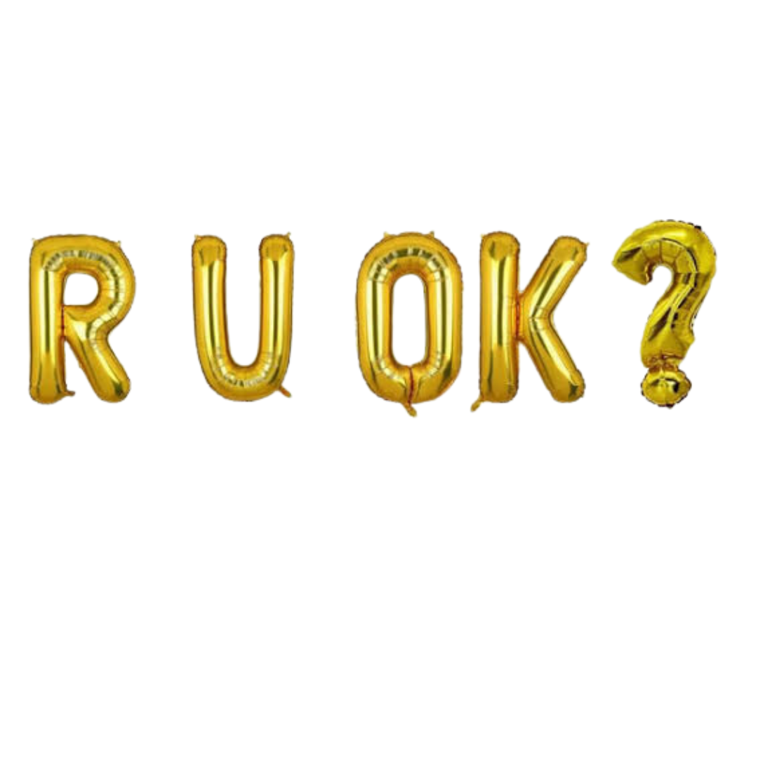 R U OK ? Foil Letters – Balloonery