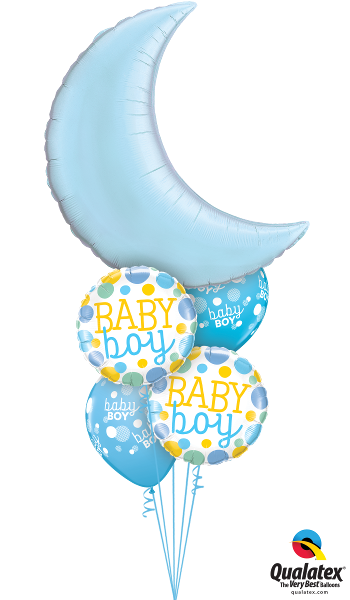 Baby Blue Moon Bouquet - Balloonery