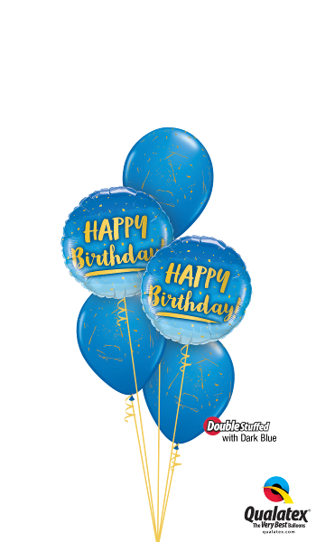 Blue & Gold Birthday - Balloonery
